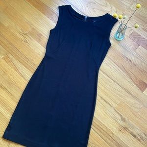 Ann Taylor flattering black sheath dress